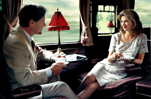 Знакомство в поезде: мужчина и женщина